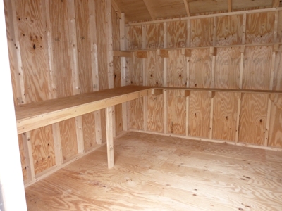 Workbench and Storage Shelves